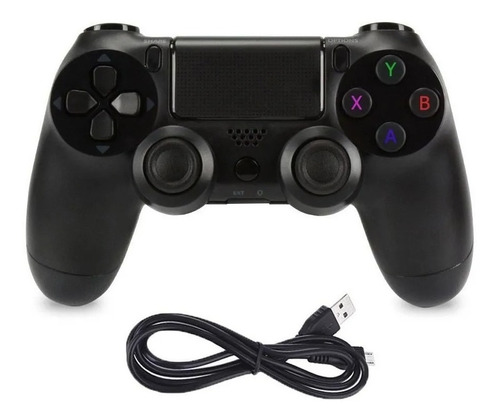 Joystick Control Playstation 4 Ps4 Cableado Compatible Color Negro