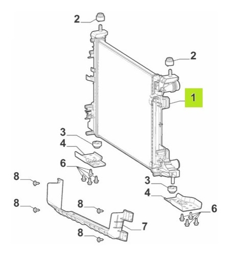 Radiador De Agua -original- Fiat Strada Volcano 1.3cc 2020-