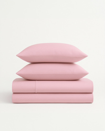 Sabana King Size Dreamon Laila 1800 Hilos, Tacto Egipcio Palo De Rosa Liso