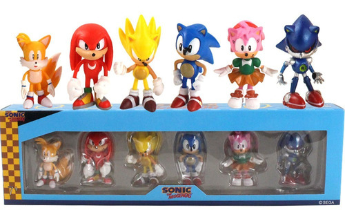 Set De Figuras De Sonic The Hedgehog 6 Pcs De 5cm En Caja 