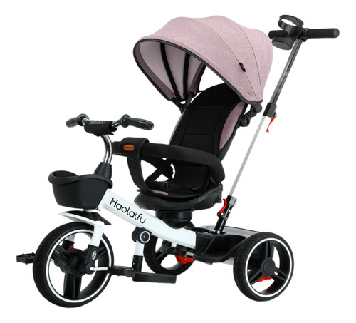 Triciclo 4 En 1 Plegable Reclinable 360° Rosado