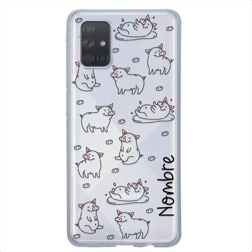 Funda Para Galaxy Cerditos Personalizada Nombre