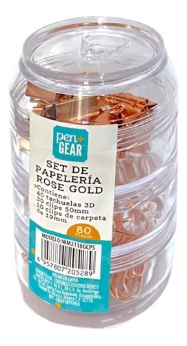 Kit Papelería Para Escritorio Rosa Gold