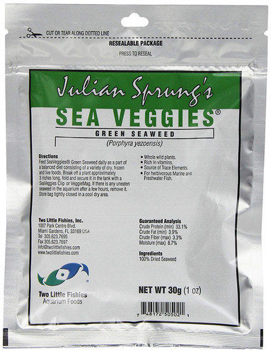 Two Little Fishies Mar Atlsvgs4 Veg-verde De La Alga, 1 Oz