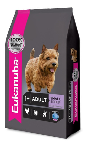 Alimento Eukanuba Adult Mini para perro adulto de raza pequeña sabor mix en bolsa de 7.5kg