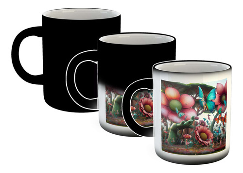 Taza Magica Jardin De Gigantes Flor Mariposa Hada M1