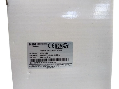 Fuente De Alimentación 24 V, 3.1 Amp  Hnc Hpr-75-24