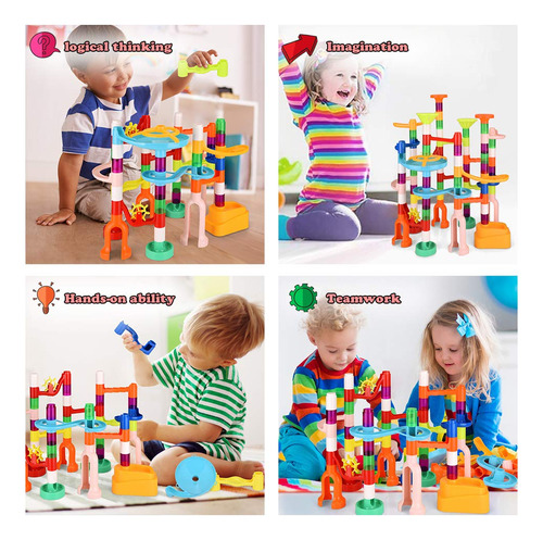 Marble Run, 135 Pcs Juego De Laberinto De Canicas Para