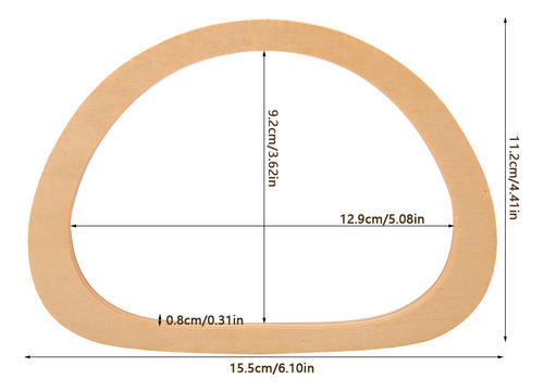 Bolso De Madera Con Asa De 2 Piezas Pequeñas Para Hacer Tú M