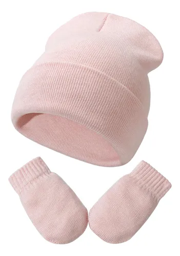 Conjunto De Gorro Y Guantes Para Bebe, Gorro De Punto Calido
