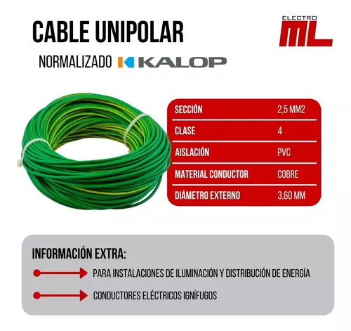 Cable Unipolar 2.5mm Marron Iram Nm247-3 100mts