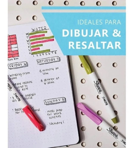 Imagen 4 de 8 de Marcadores Sharpie S-note X 24 Colores Resalta/subraya