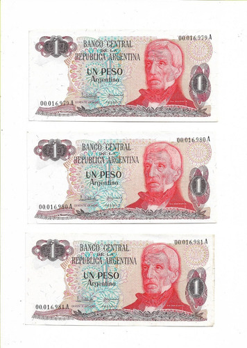 1 Peso Argentino - Serie A - Bajisima Numeracion - Corr. (3) (Usado)