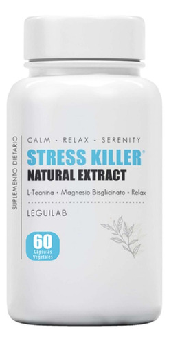 Stress Killer X60 Cápsulas Teanina + Magnesio Leguilab