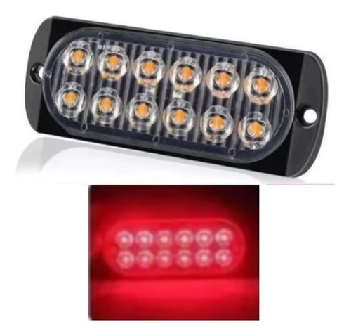 Lampara Luz Led 12 Smd Strobo Flash Baliza Emergencia 12/24v