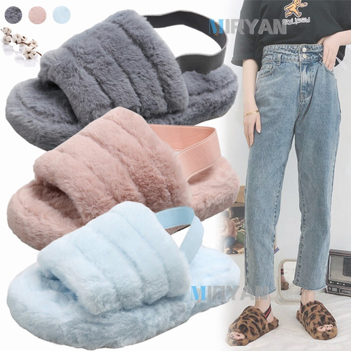 Fluffy Slippers, Pantuflas Altas, Térmicas Y Peluditas