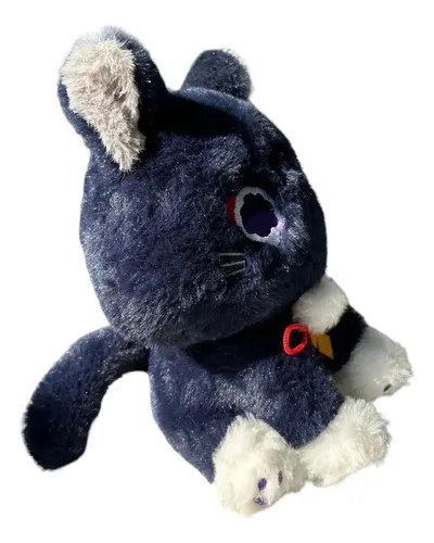Gato Negro Scaramouche De Peluche Genshin Anime Kawaii 22 Cm