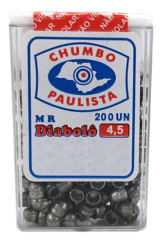 Chumbinho Paulista Diabolô 4,5mm - 200 Unidades
