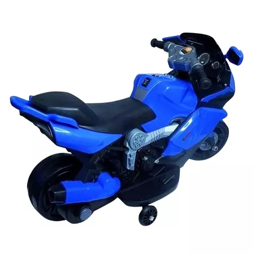 Mini Moto Motinha Elétrica Infantil Azul Cross 6v Luz Som