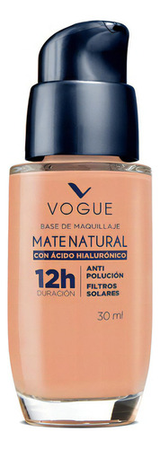 Base de maquillaje líquida Vogue Mate Natural Mate Natural tono avellana - 118cc