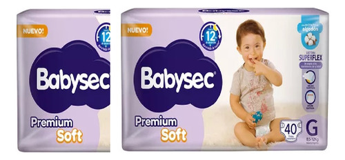 2 Hiperpacks Pañales Babysec Premium En Todos Los Talles