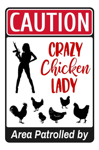 Area Patrolled By Chicken Lady Regalo Broma Para Amante Al