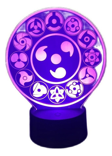 Figura De Mangekyo Sharingan Con Lámpara Led Naruto De Anime