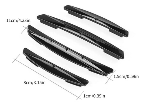 Protectores Borde Filo Puerta Vehiculo Auto Tope Antigolpes Negro