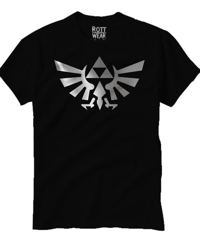 Zelda Link Triforce Plata Playera  Rott Wear