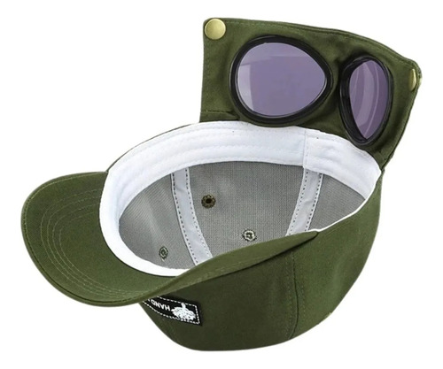 Gorra Con Orejas Y Lentes Cómoda Deportes Al Aire Libre 1pz