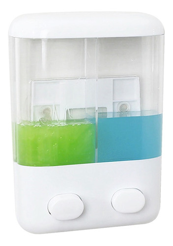 Imagen 8 de 10 de Dispenser Doble Jabon Liquido Gel Shampoo Crema 2 X 500ml.