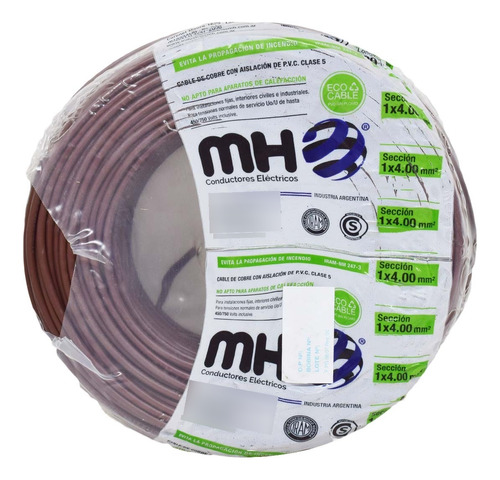 Cable Unipolar 4mm Normalizado Iram Mh X 20mts