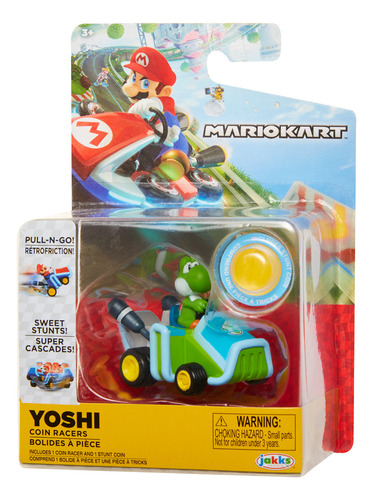 Yoshi Vehiculo Pull Back Moneda Original 5 40462 Mario Bros
