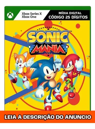 Sonic Mania - Jogo Xbox One Series - Cód. 25 Dígitos | Frete grátis