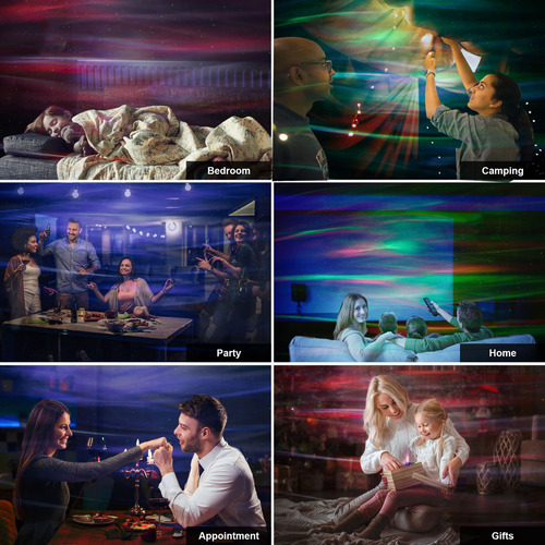 Northern Galaxy Light Aurora Projector Night Lights Remote