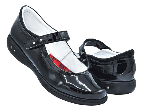 Zapato Niña Chabelo 32901-6 Charol Negro Escolar 22 Al 27