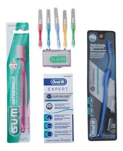 Kit De Limpieza De Ortodoncia Oral B Y Gum Premium Brackets