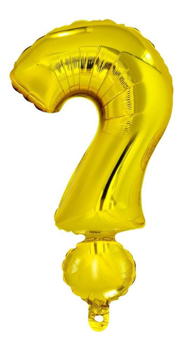 Balão Metalizado Ponto Interrogação Decorativo 16 Polegadas