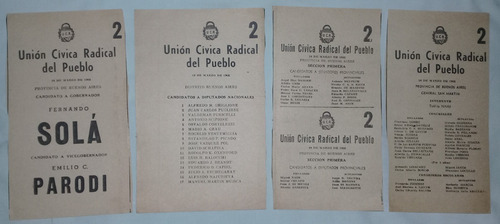 Boletas Electorales Antiguas Del 18 De Marzo De 1962.