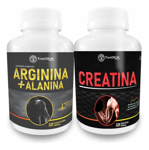 L-arginina + Alanina 120 Comprimidos 1000mg + Creatina 120