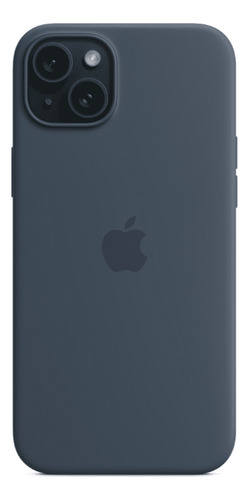 Case Silicone Magsafe Capa iPhone 15 Azul Tempestade