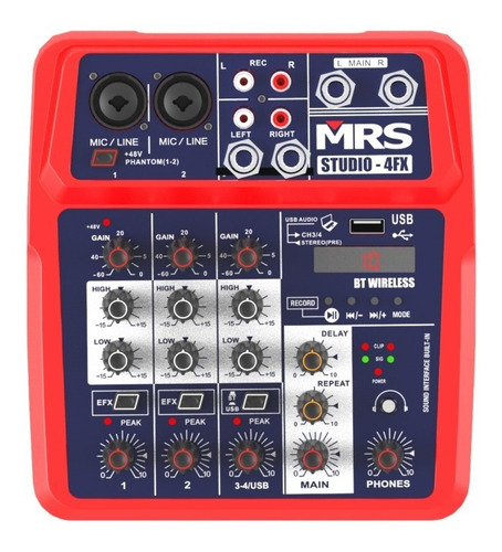 Consola De Sonido Interface Usb Y Bluetooth Mrs Studio4fx