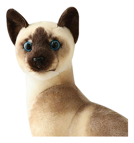 Simulación Suave Gatos Siameses Muñeca 25cm Estilod
