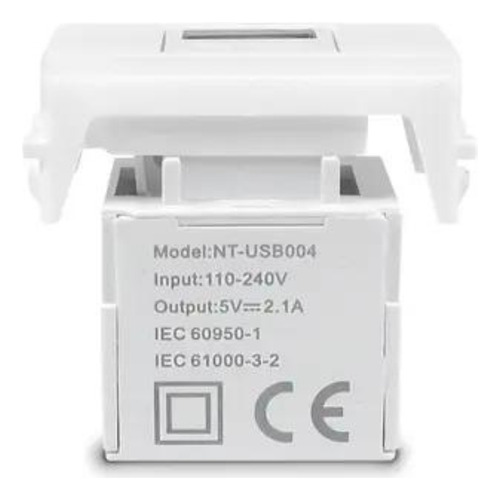 Carregador Usb 2.0 Keystone Suporte Trilho Din Para Quadro