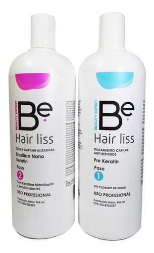 Imagen 1 de 1 de Keratina Hidrolizada Y Provitamina B5 960ml Be Hair Liss