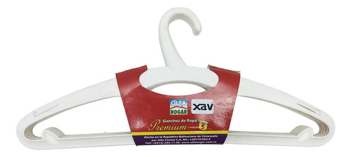 5 Gancho Ropa Premium Plastico Alfa Hogar C. 1399 Xavi