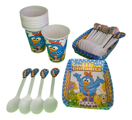 Kit Decoracion Gallinita Pintadita 12inv. Leer Descripcion.