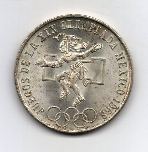 Mexico Moneda De Plata 1968 25 Pesos P#479.1 - Olimpiadas