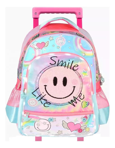 Mochila Carrito Smile Like Me Con Luz Led 18  Footy 