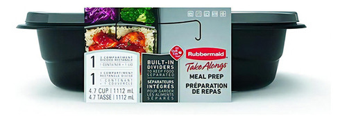 Recipiente Para Alimentos Rubbermaid 1 Pieza, 4.7tz, Negro